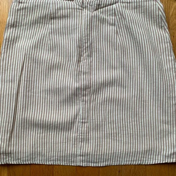 Altar'd State Striped Dress Womens Small Tan and White - Picture 13 of 15